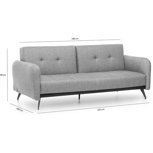 Atelier Del Sofa Trosjed na razvlačenje, Sivo, Ron Sofabed - Grey GR111 slika 12