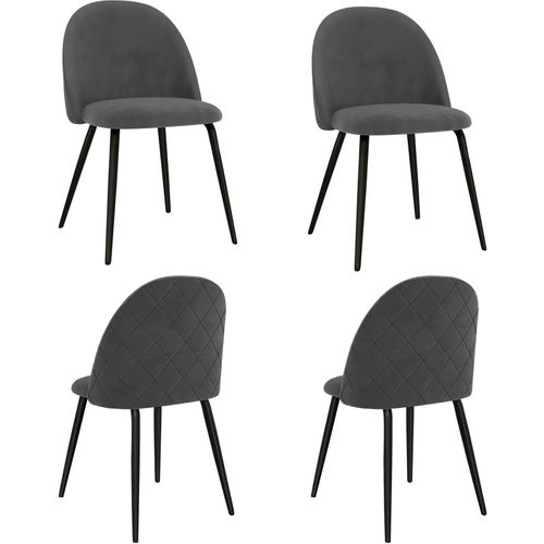 Blagovaonske stolice od tkanine 4 kom sive slika 22