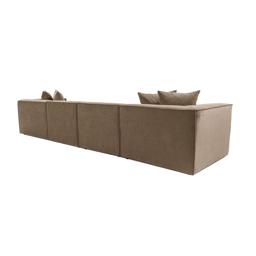 Sora (L1-O1-O1-1R-POUFFE) - Ugao Sofa u Boji Braon slika 11
