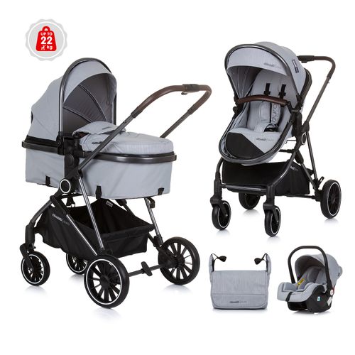 Chipolino kolica Aura 3u1 Ash Grey slika 10