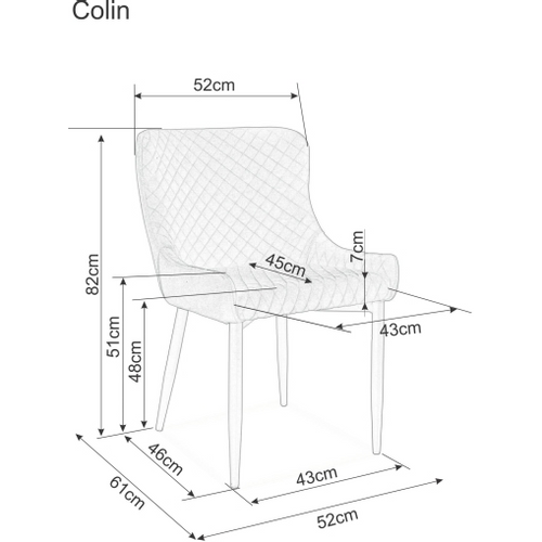 Stolica Colin-siva slika 2