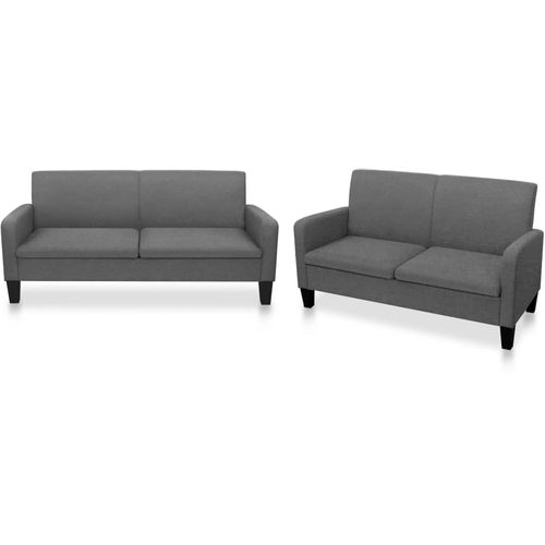 2-dijelni set sofa od tkanina tamnosivi slika 9