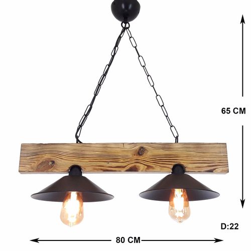 Hepsi İki Şapka Avize Walnut
Black Chandelier slika 3