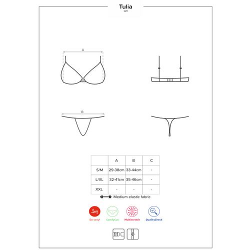 Sexy set 2-delni Tulia crne boje - L/XL slika 5