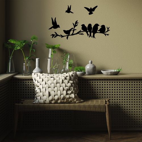 Bırd Communıty Black Decorative Metal Wall Accessory slika 1