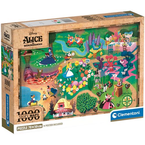 Disney Alice in Wonderland Map puzzle 1000pcs slika 1