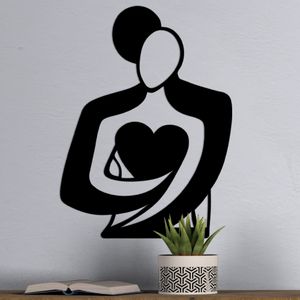 Love Black Decorative Metal Wall Accessory