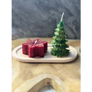 Candle set (3 pieces) Christmas Candle Set8, colours: red, green
