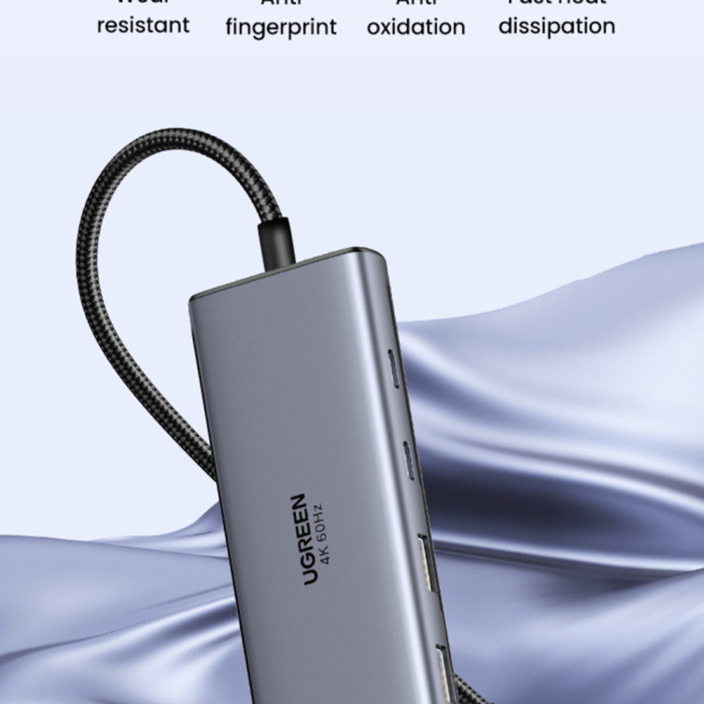 Ugreen 7-u-1 USB-C hub HDMI + DP + USB + PD 100W slika 3