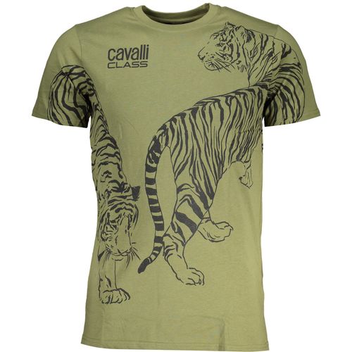 CAVALLI CLASS GREEN MEN'S SHORT SLEEVED T-SHIRT slika 1