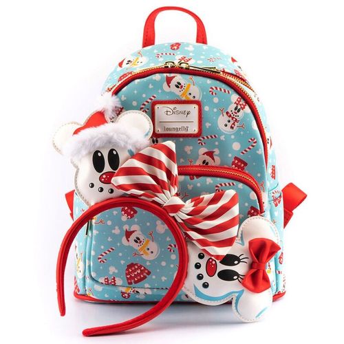 Loungefly Disney Snowman Mickey Minnie dječji ruksak + rajf 26cm slika 1