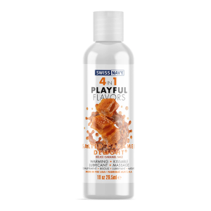 Swiss Navy 4 u 1 lubrikant s okusom slane karamele - 30 ml