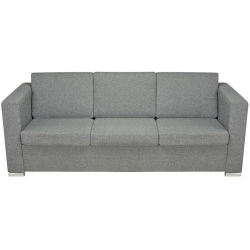 Dvodijelni set sofa od tkanine svijetlosivi slika 36