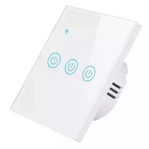 ZIGBEE-SMART-3 GANG-RSH-SP003-EU Gembird 3 Smart bezicna prekidaca,APP glasovna kontrola Glass Touch slika 1