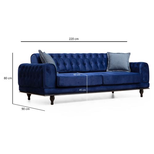 Arredo Capitone v2 - Navy Blue Navy Blue 3-Seat Sofa-Bed slika 7