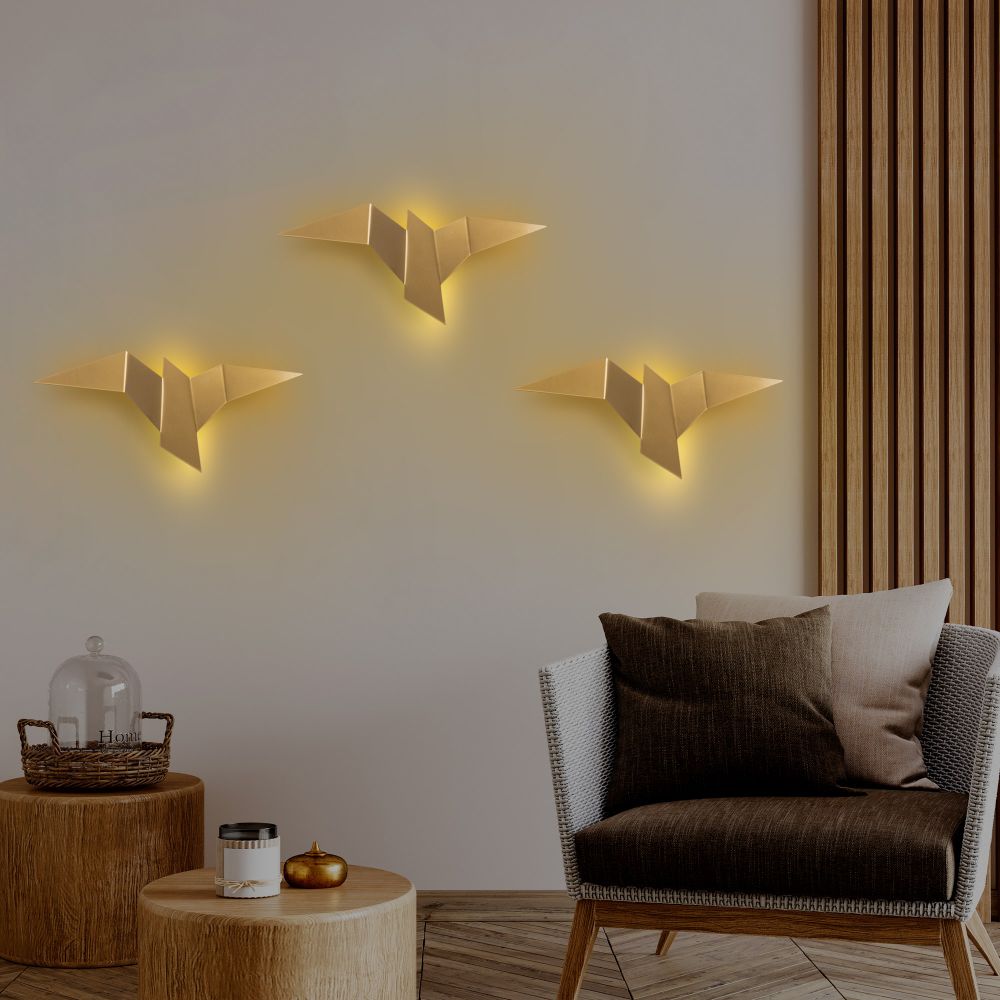 Pacalı - 13503 - L Zlatna Zidna Lampa slika 3