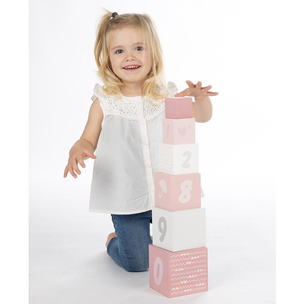Label Label Drvene kocke za slaganje, Pink slika 4