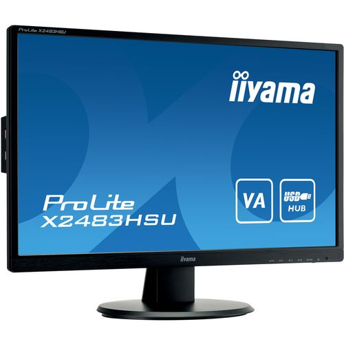 IIYAMA Monitor 24" VA-panel, 1920x1080, 250cd/m², 4ms, HDMI, DisplayPort, USB-HUB, Speakers (23,8"VIS) slika 3