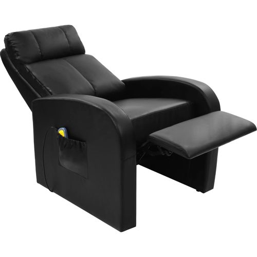 Masažna stolica od umjetne kože crna slika 13