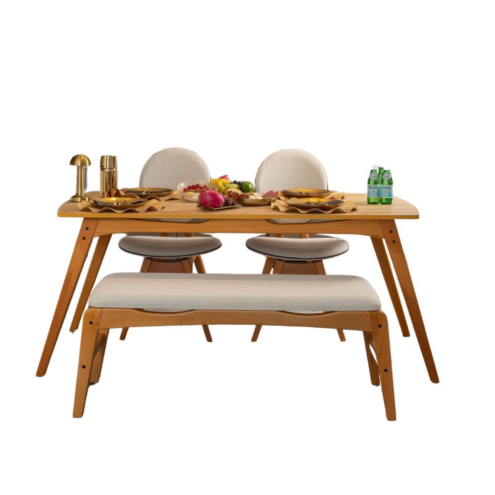 Set Stola i Stolica Touch (2S-1B) v2 - Hrast i Bež (4 Komada) slika 6