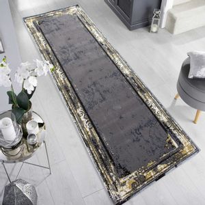 Conceptum Hypnose  HE628 - Anthracite, Gold   Anthracite
Gold Hall Carpet (80 x 300)