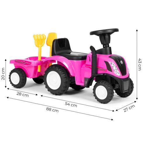 Traktor Sa Prikolicom Pink Ecotoys slika 8