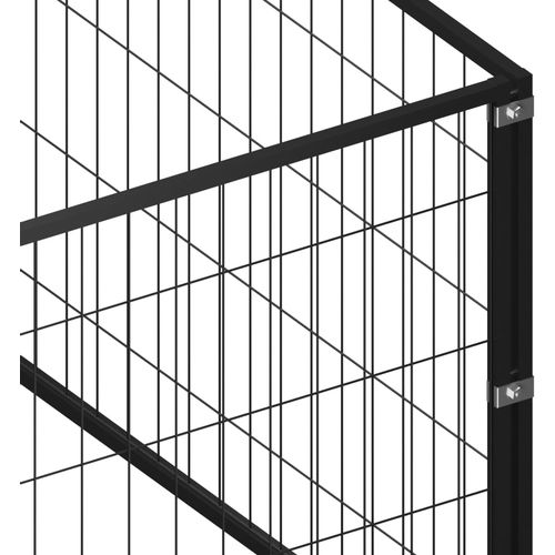Kavez za pse crni 10 m² čelični slika 4