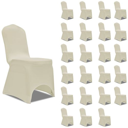 Navlake za stolice rastezljive krem 24 kom slika 16