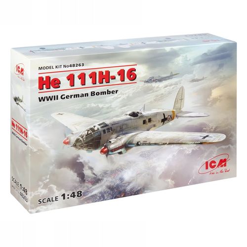 Model Kit Aircraft - He 111H-16 WWII German Bomber 1:48 slika 1