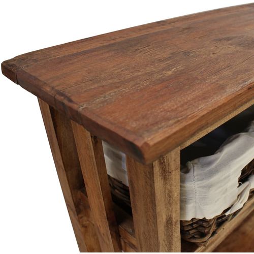 Konzolni stol od masivnog obnovljenog drva 69 x 28 x 70 cm slika 43