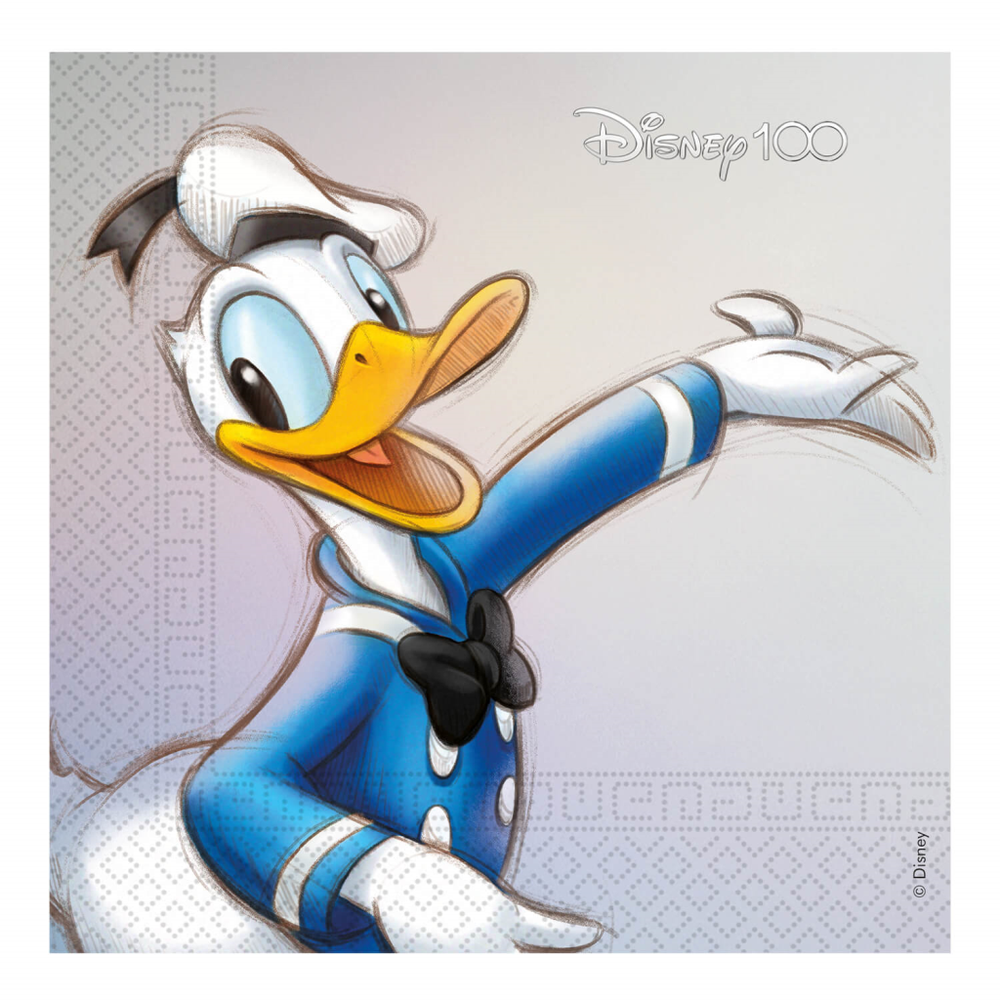 Papirne salvete Disney 100 Donald 33x33cm, 20kom slika 1