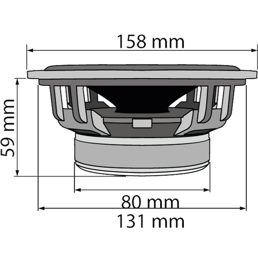 SAL Auto zvučnici, set,  165mm, 2x100W, 4 Ohm - CX 604 slika 2