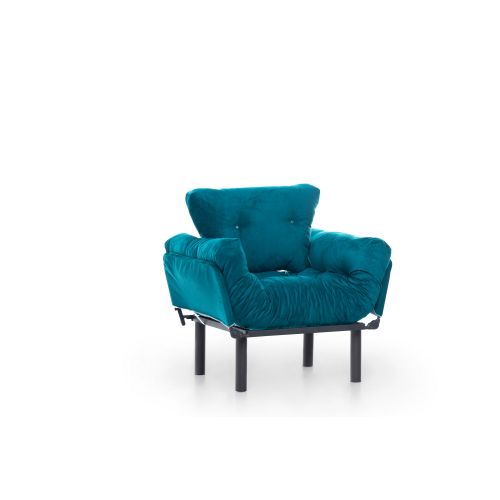 Atelier Del Sofa Fotelja, Petrol Green, Nitta Single - Petrol Green slika 4