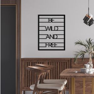 Be Wild And Free Black Decorative Metal Wall Accessory