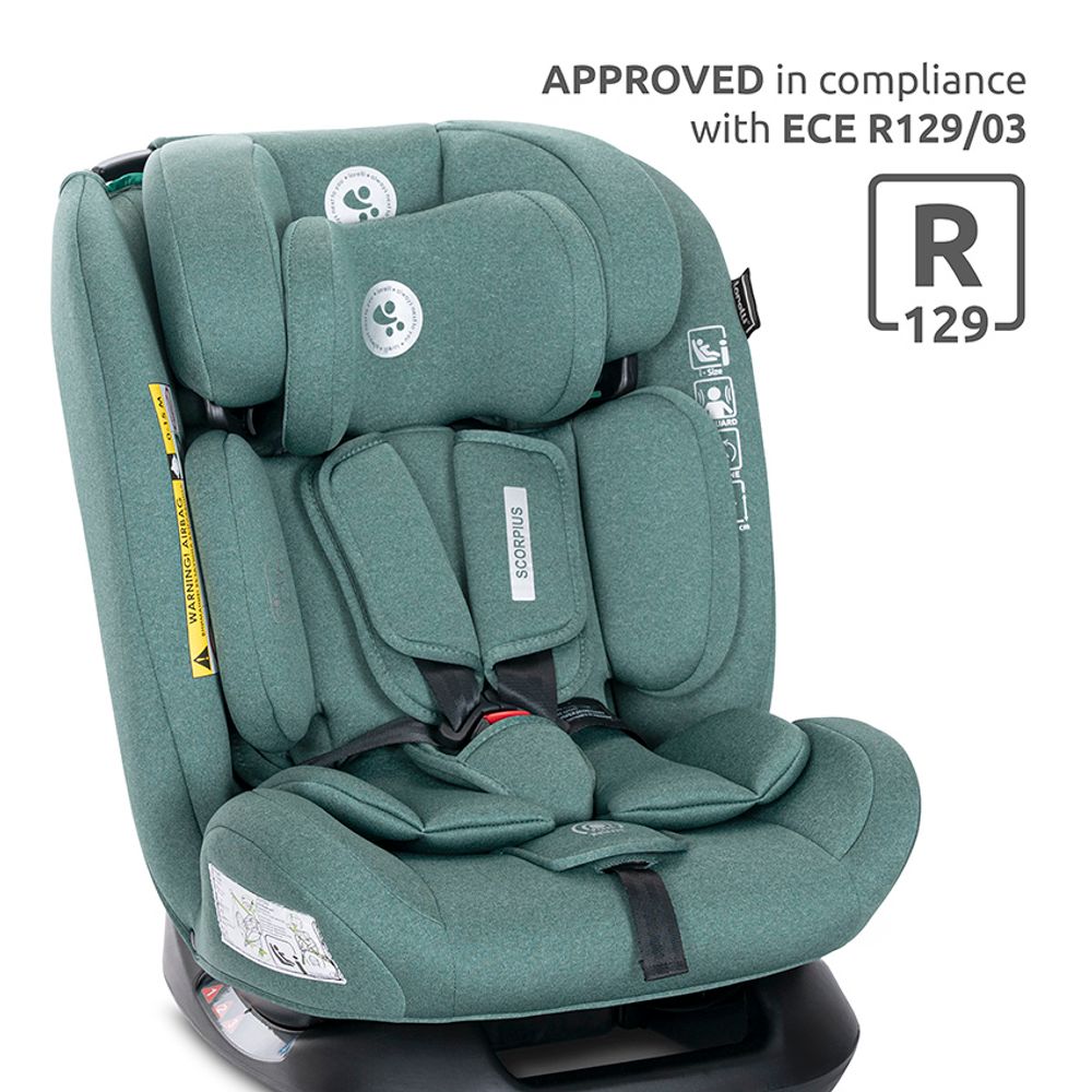 Lorelli Autosjedalica Scorpius i-Size 40-150cm, Green Pine slika 4