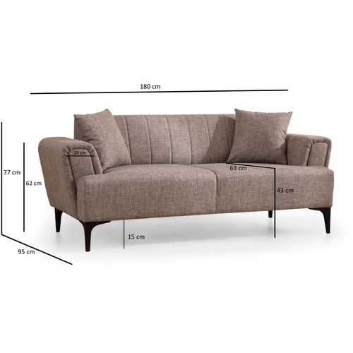 Hamlet - Light Brown Light Brown 2-Seat Sofa slika 7