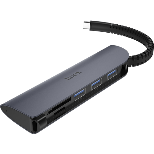 hoco. Konverter USB HUB type C to USB3.0/microSD/SD čitač - HB17 Easy connect slika 3