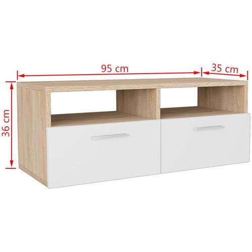 TV ormarići od iverice 2 kom 95 x 35 x 36 cm boja hrasta i bijela slika 20