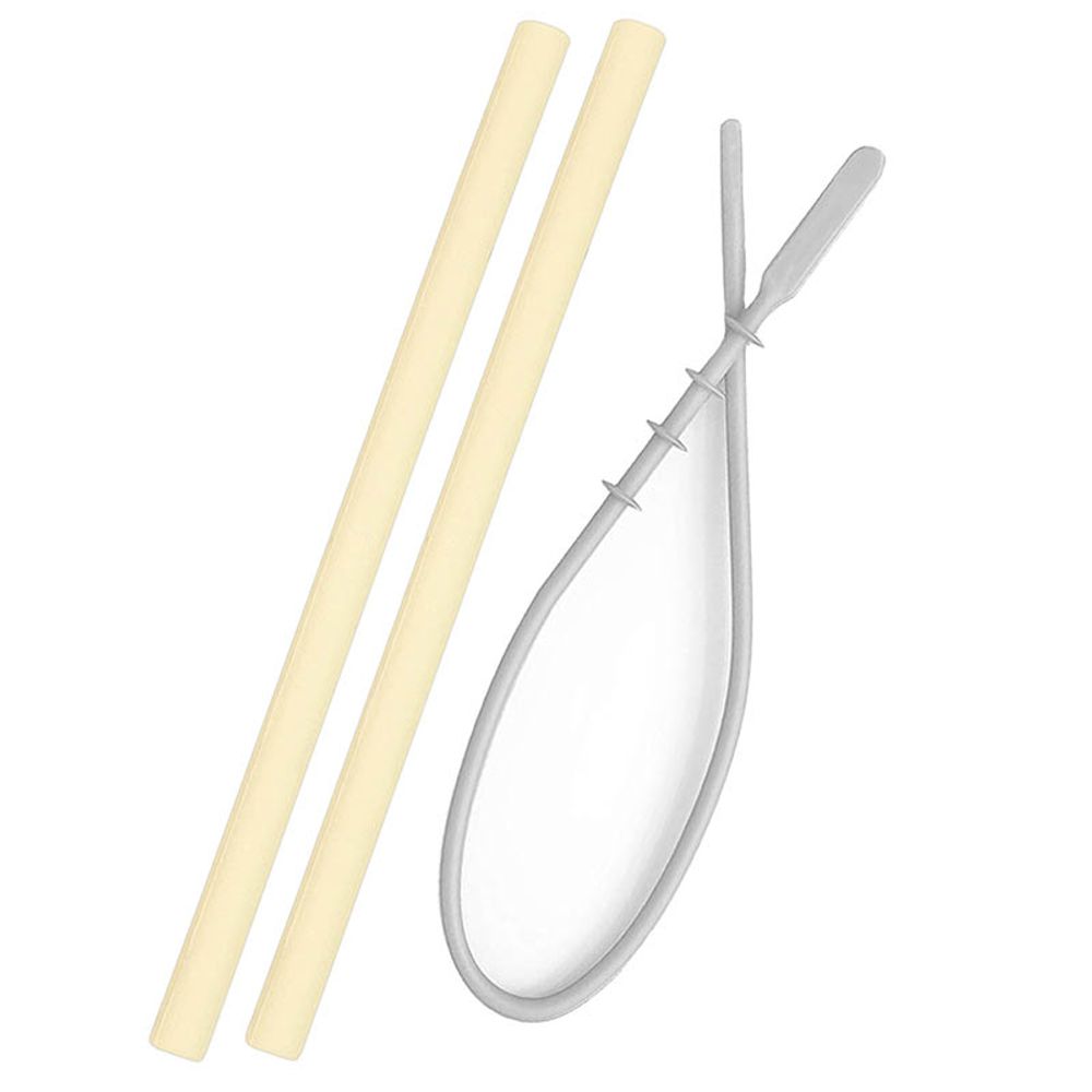 Minikoioi Silikonska slamka Flexi Straws 2kom, Žuta slika 1