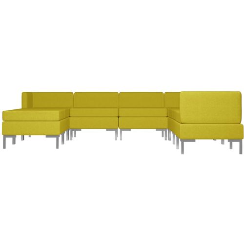 9-dijelni set sofa od tkanine žuti slika 28