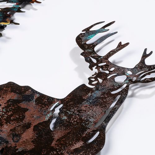 Deer Multicolor Decorative Metal Wall Accessory slika 4