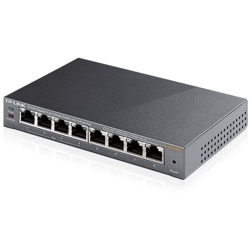 Switch TP-LINK TL-SG108PE Gigabit 8xRJ45 10 100 1000Mbps eSmart 4x PoE Desktop metalno kuciste slika 2