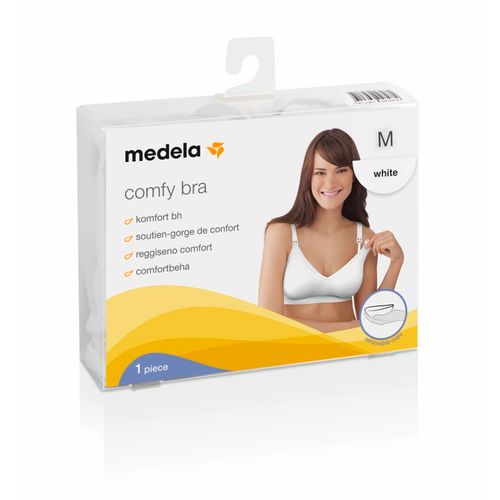 Medela - Comfy Bra grudnjak za dojenje, sa ulošcima, veličina M, beli  slika 2
