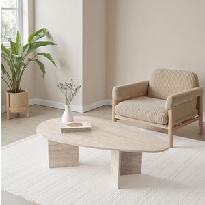 Sto za kafu Flap - 9542, tekstura travertine kamena