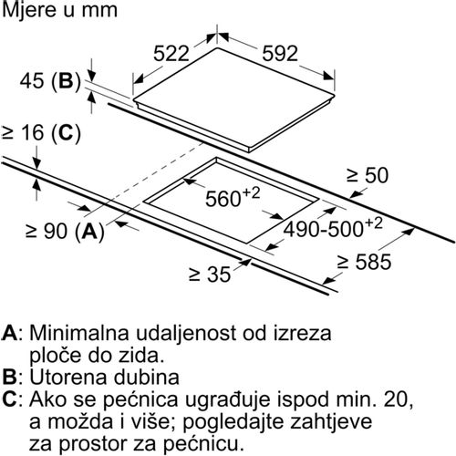 Bosch ugradbena ploča PKN631FP2E slika 6