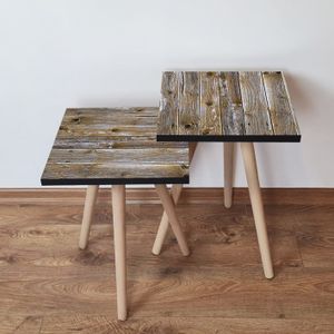 Nesting stolovi 2Shp381 - (2 komada) - boje: smeđa