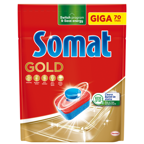 Somat tabelete za mašinsko pranje posuđa  Gold ,70 kom XXL slika 1