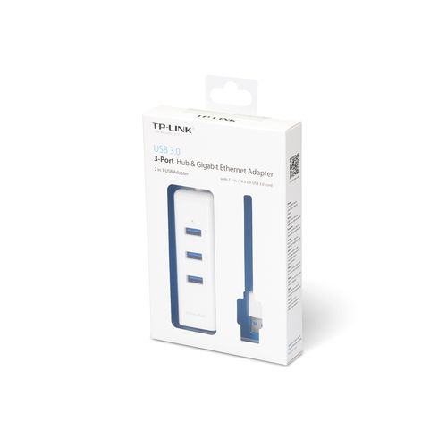 TP-LINK USB 3.0 Hub s 3 porta i Gigabit Ethernet Adapter 2u1 slika 3