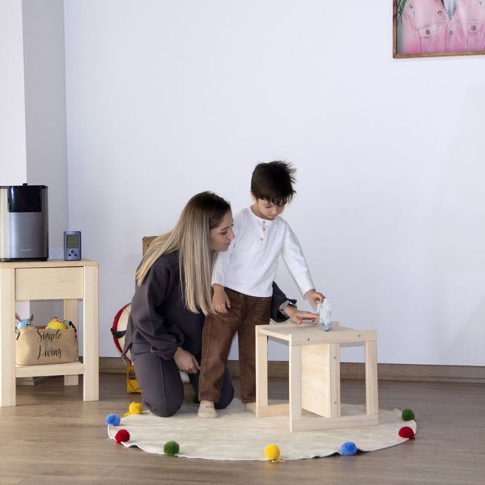 Kukka Montessori drveni sto i stolica 2U1, Natural Wood slika 5