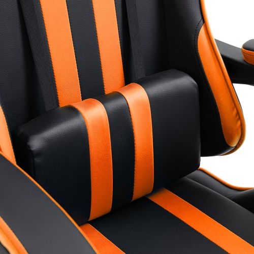 Igraća stolica od umjetne kože narančasta slika 31
